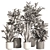 Rattan Stone Indoor Plant Set 3D model small image 4