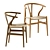 Scandinavian Dining Set in Oak 3D model small image 4