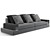 Luxence Somma Luxury Sofa Set 3D model small image 6