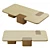 Italian Marble Coffee Table Set 3D model small image 2
