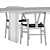 Modern Outdoor Dining Set: CH24 Chairs and Nairobi Table 3D model small image 5