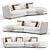 Luxury Italian Duo Sofa Solution 3D model small image 6