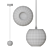 Sphere Metal and Wood Pendant 3D model small image 4