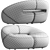 Elegant Abbracci Sofa by Wohl 3D model small image 6