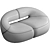 Elegant Abbracci Sofa by Wohl 3D model small image 7