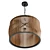 Handcrafted Wood Pendant Light 3D model small image 3