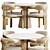 Elegant Donato Dining Set 3D model small image 2