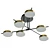 Modern Geometric LED Flush Mount 3D model small image 5