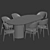 Modern Dining Set: Hyde Chair & Moon Table 3D model small image 4