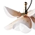 Elegant Blossoms Porcelain Pendant Lamp 3D model small image 3