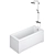 Luxury Bathtub Set with Accessories 3D model small image 2