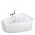 Luxury Bathtub Set with Accessories 3D model small image 6