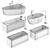Luxury Bathtub Set with Accessories 3D model small image 10