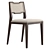 Sleek Modern Eva Chair 3D model small image 1