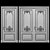 Elegant Carved Door GRD075 3D model small image 2
