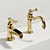 Elegant Classic Bathroom Faucet Set 3D model small image 6