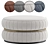 Two-Tone Fabric & Metal Pouf 3D model small image 3