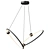 Futuristic Orbital Ring Chandelier 3D model small image 1