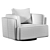Sunset Swivel Chair - Smooth Elegance 3D model small image 2
