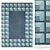 Modern Geometric Matteo Brushed Rug 3D model small image 1