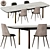 Sleek Mirage Dining Set, Cantori 3D model small image 9