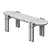 Modern Minimalist Bench by Konos 3D model small image 3