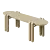 Modern Minimalist Bench by Konos 3D model small image 5