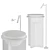 Falper Milano Washbasin Set 3D model small image 5