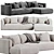 Modern Dexter Three-Seater Sofa 3D model small image 2