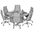 Contemporary Circle Meeting Table 3D model small image 2