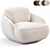 Cozy Alpine Boucle Armchair Furniture 3D model small image 1