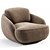 Cozy Alpine Boucle Armchair Furniture 3D model small image 3