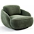 Cozy Alpine Boucle Armchair Furniture 3D model small image 6