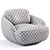 Cozy Alpine Boucle Armchair Furniture 3D model small image 7