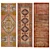 Hand-Knotted Runner Rug Trio 3D model small image 2