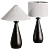 Modern Black Table Lamp Set 3D model small image 1