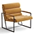 Sleek Velvet Milo Chair 3D model small image 1
