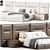 Luxury Harry Bed 2015 3D model small image 2