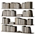 Sleek Minimalist Book Set 3D model small image 2