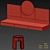 Elegant Dressing Table Set 3D model small image 8