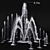 Day-Night Dancing Fountains Ensemble 3D model small image 2