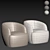 Goop Ivory Boucle Accent Chair 3D model small image 6