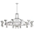 Industrial Brass Opaline Bicycle Chandelier 3D model small image 4