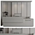 Modern Reception Desk Set 578 3D model small image 4