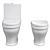 Compact Rimless Toilet CEZARES GIUBILEO 3D model small image 2
