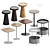 Modern Coffee Tables Set Bundle 3D model small image 2