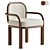 Sleek James Dining Chair 3D model small image 1