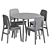 Scandinavian Dining Set by Divan 3D model small image 6