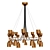 Elegant Copacabana Queen Pendant Light 3D model small image 1