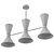 Elegant Dualight V3 Pendant Light 3D model small image 7